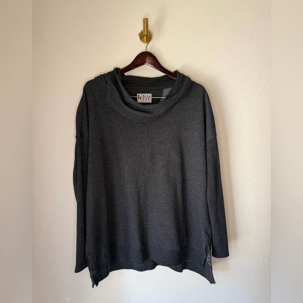 Marc New York MNY Gray Cowl Neck Oversized Tunic Sweater size XXL